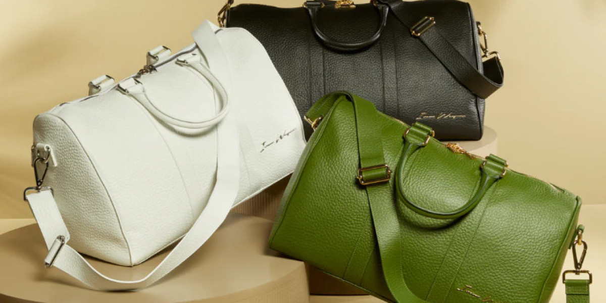 black leather handbag