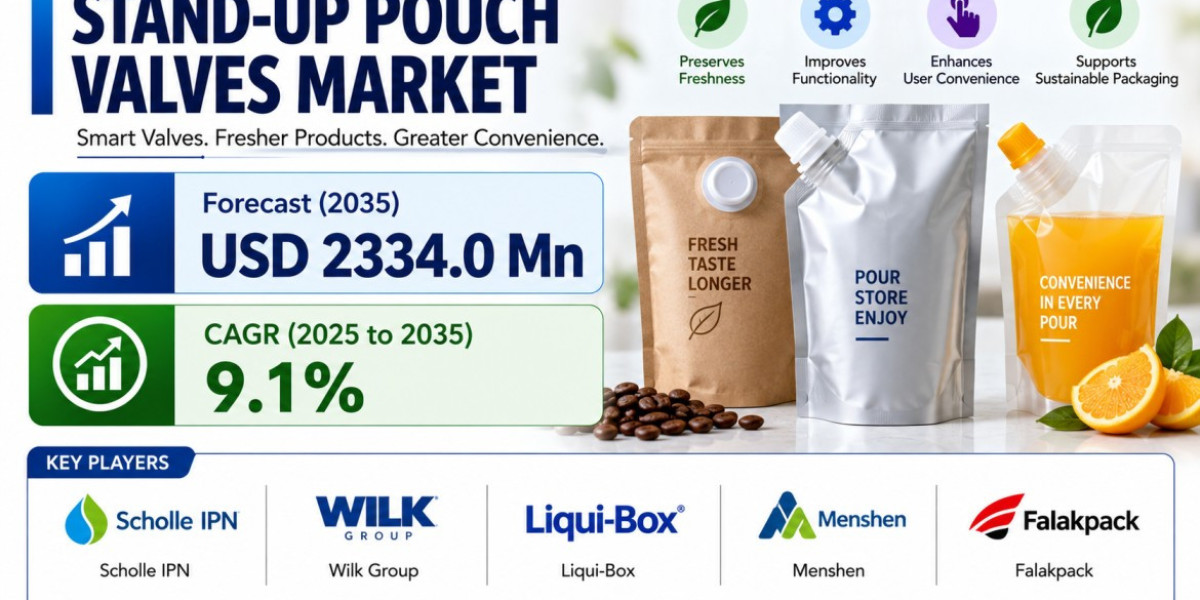 Stand-Up Pouch Valves Market Expected to Reach USD 2,334.0 Million Amid Rising Pouch Packaging Demand