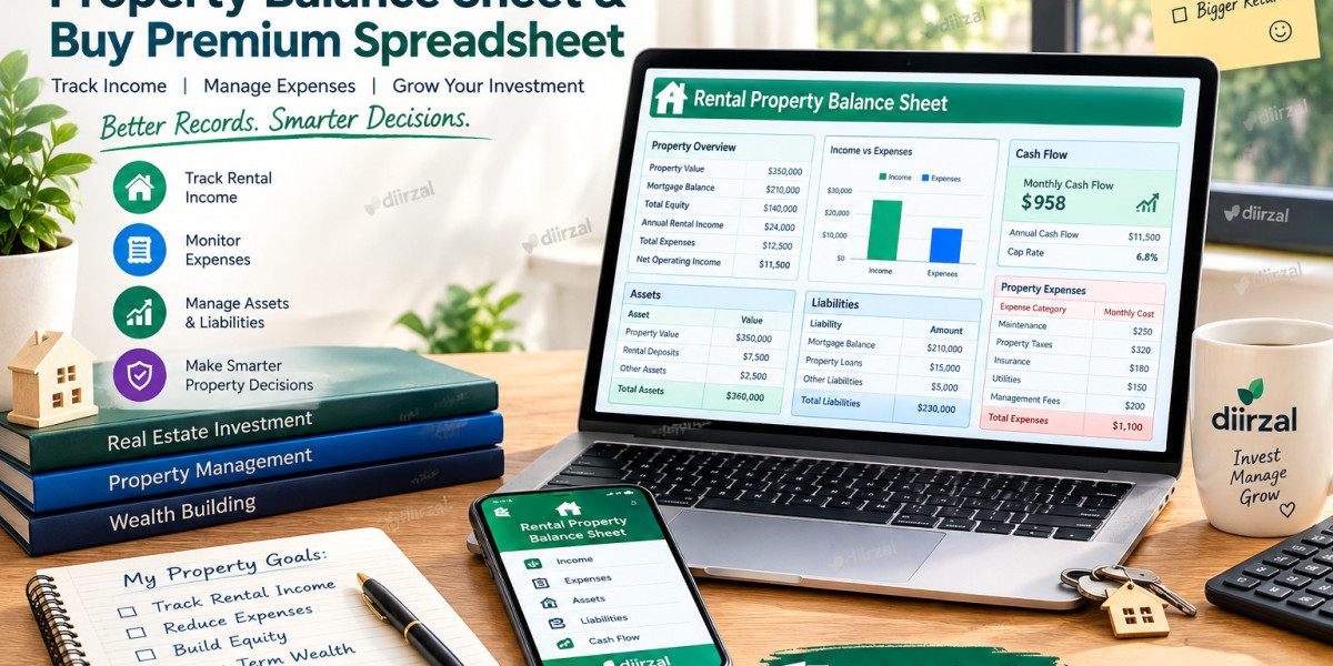 Buy Premium Spreadsheet Rental Property Balance Sheet Template